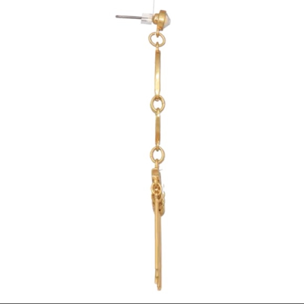 nordstrom // gold and opal chandelier earrings - Picture 3 of 5
